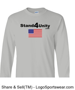 Stand4Unity, Long Sleeve Adult T-Shirt, Ash Design Zoom