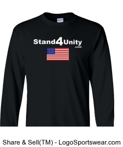 Stand4Unity, Long Sleeve Adult T-Shirt, Black Design Zoom