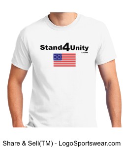 Stand4Unity, Adult T-Shirt, White Design Zoom