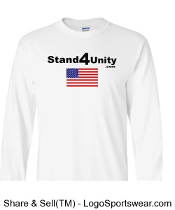 Stand4Unity, Long Sleeve, Adult T-Shirt, White Design Zoom