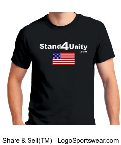Stand4Unity, Adult T-shirt, Black Design Zoom