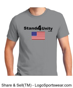 Stand4Unity, Adult T-shirt, Sport Grey Design Zoom