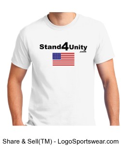Stand4Unity, Adult T-Shirt, White Design Zoom